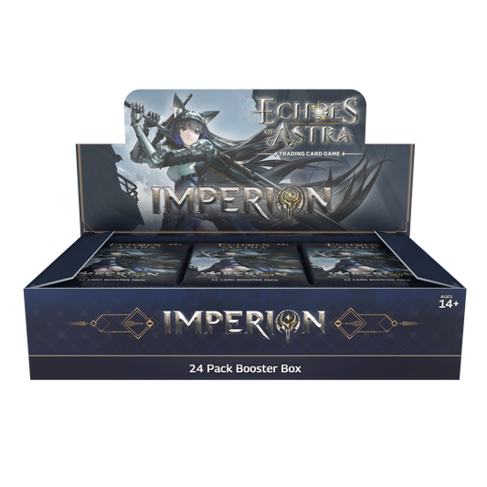 Display Echoes of Astra TCG Imperion de 24 boosters en anglais, boîte vue de face