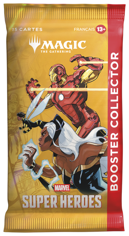 Boîte de 12 boosters Collector Magic: The Gathering Marvel Super Heroes en français, vue de face — vue 4