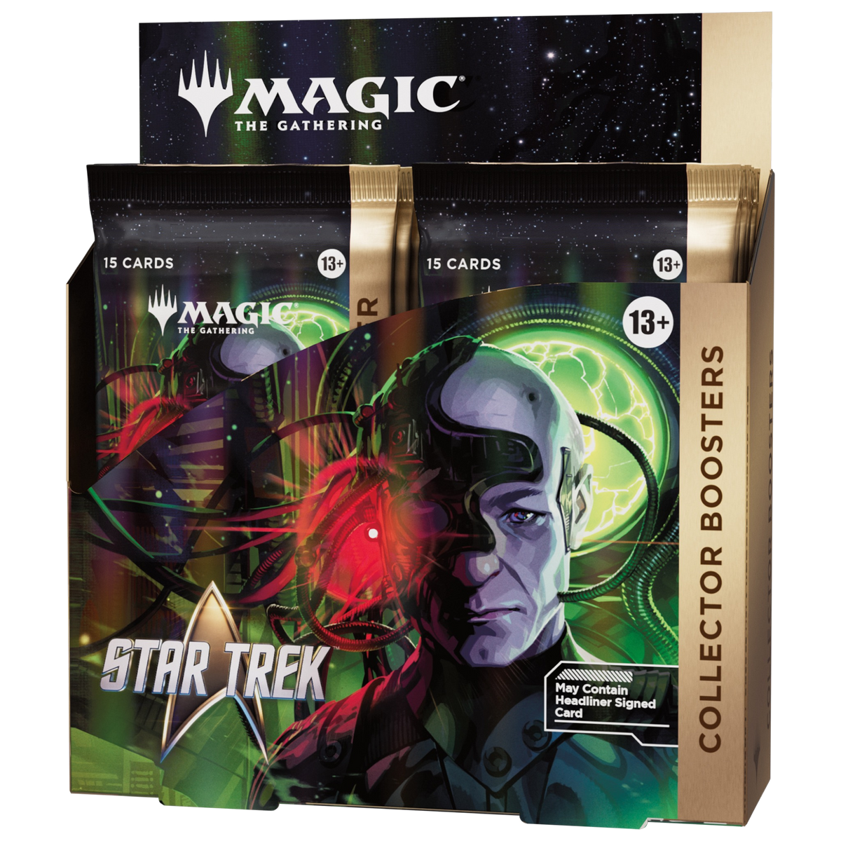 Boîte de 12 boosters Collector Magic: The Gathering Star Trek en anglais, vue de face