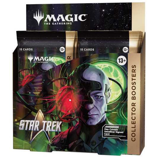 Boîte de 12 boosters Collector Magic: The Gathering Star Trek en anglais, vue de face