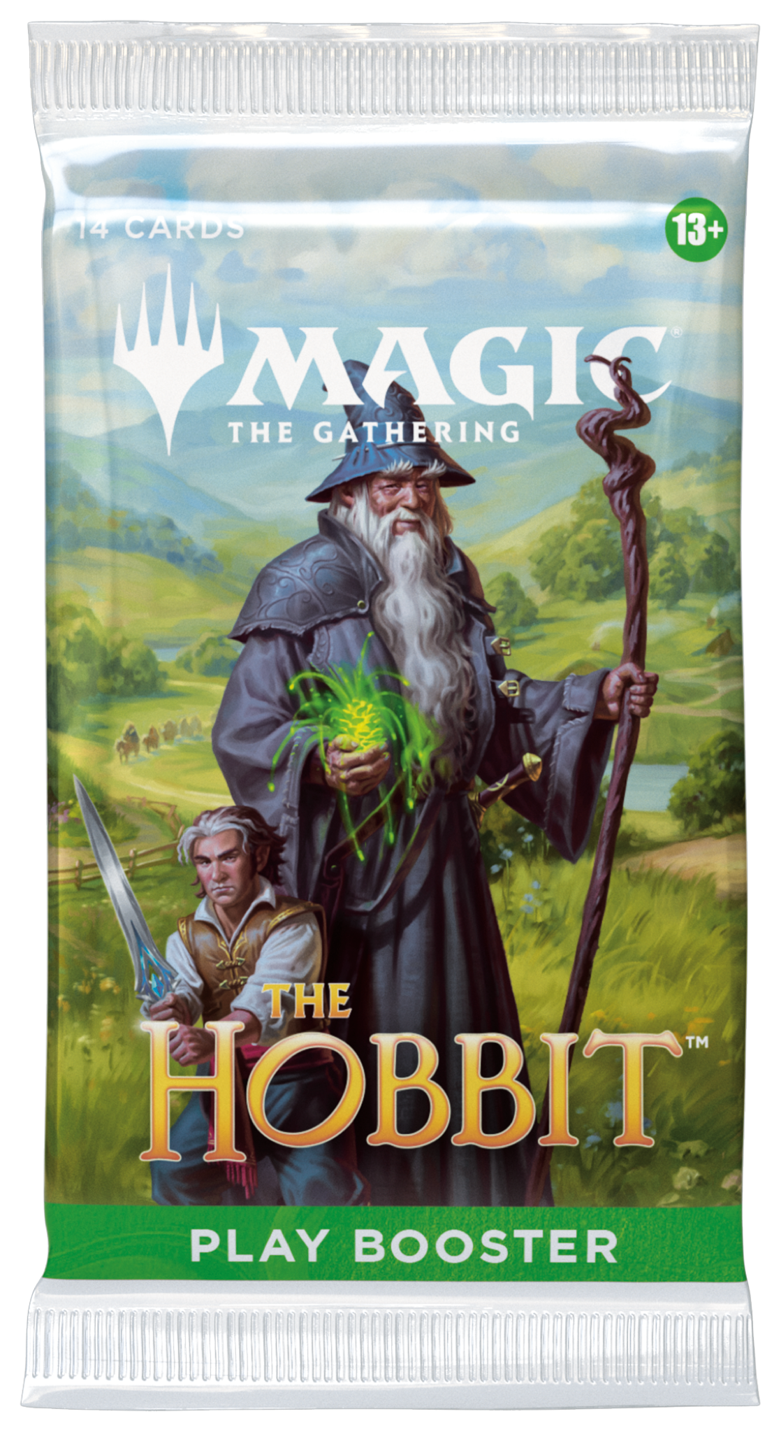 Boîte de 30 boosters de jeu Magic: The Gathering Le Hobbit en anglais, avec Box Topper, vue de face — vue 3
