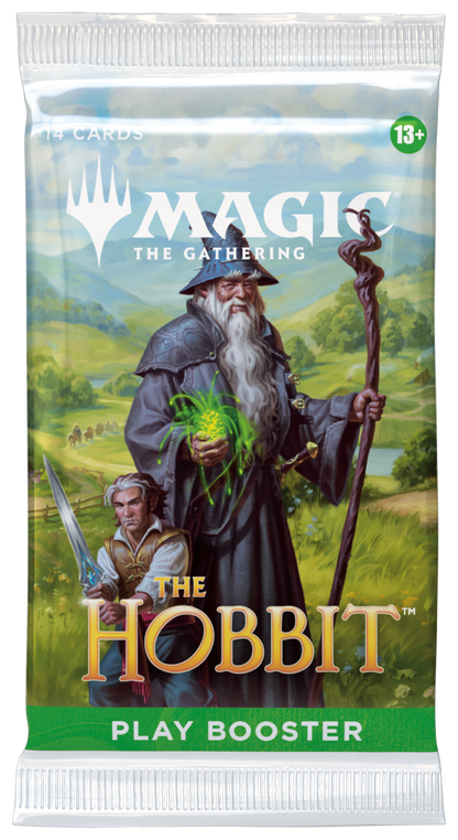 Boîte de 30 boosters de jeu Magic: The Gathering Le Hobbit en anglais, avec Box Topper, vue de face — vue 3