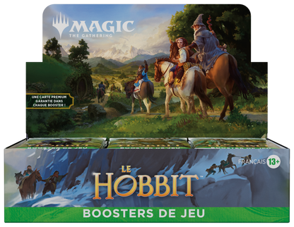 Boîte de 30 boosters de jeu Magic: The Gathering Le Hobbit en français, avec Box Topper, vue de face — vue 2