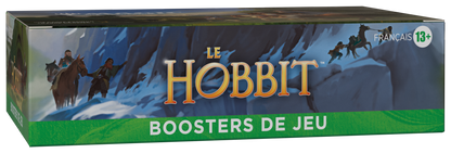 Boîte de 30 boosters de jeu Magic: The Gathering Le Hobbit en français, avec Box Topper, vue de face — vue 3
