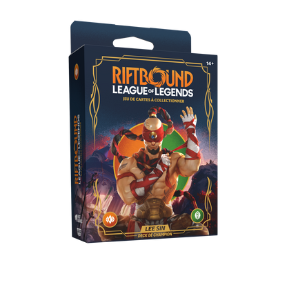 Deck de champion Lee Sin Riftbound Origines en français, emballage vu de face — vue 2