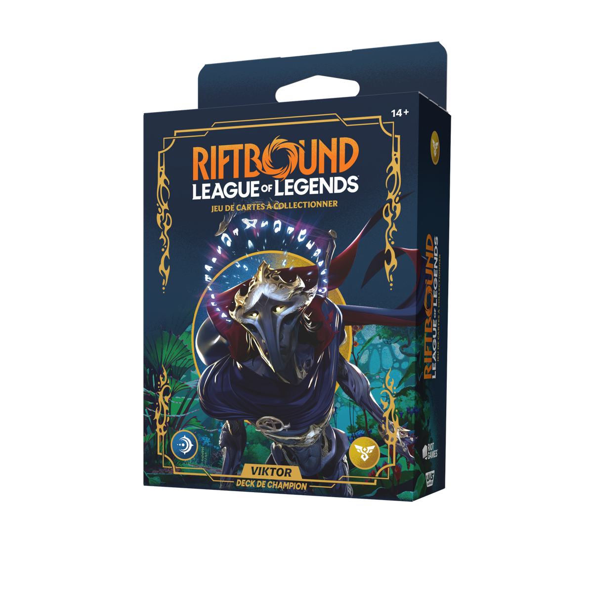 Deck de champion Viktor Riftbound Origines en français, emballage vu de face