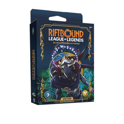 Deck de champion Viktor Riftbound Origines en français, emballage vu de face — vue 2