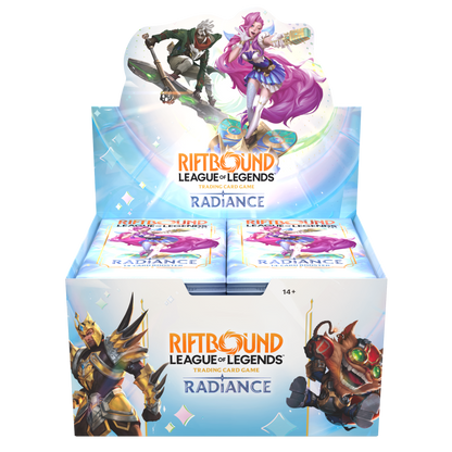 Display Riftbound Radiance de 24 boosters en anglais, boîte du Set 5 vue de face