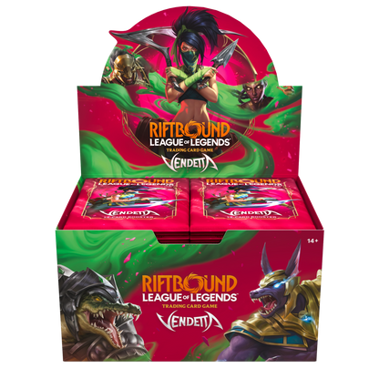 Display Riftbound Vendetta de 24 boosters en anglais, boîte du Set 4 vue de face