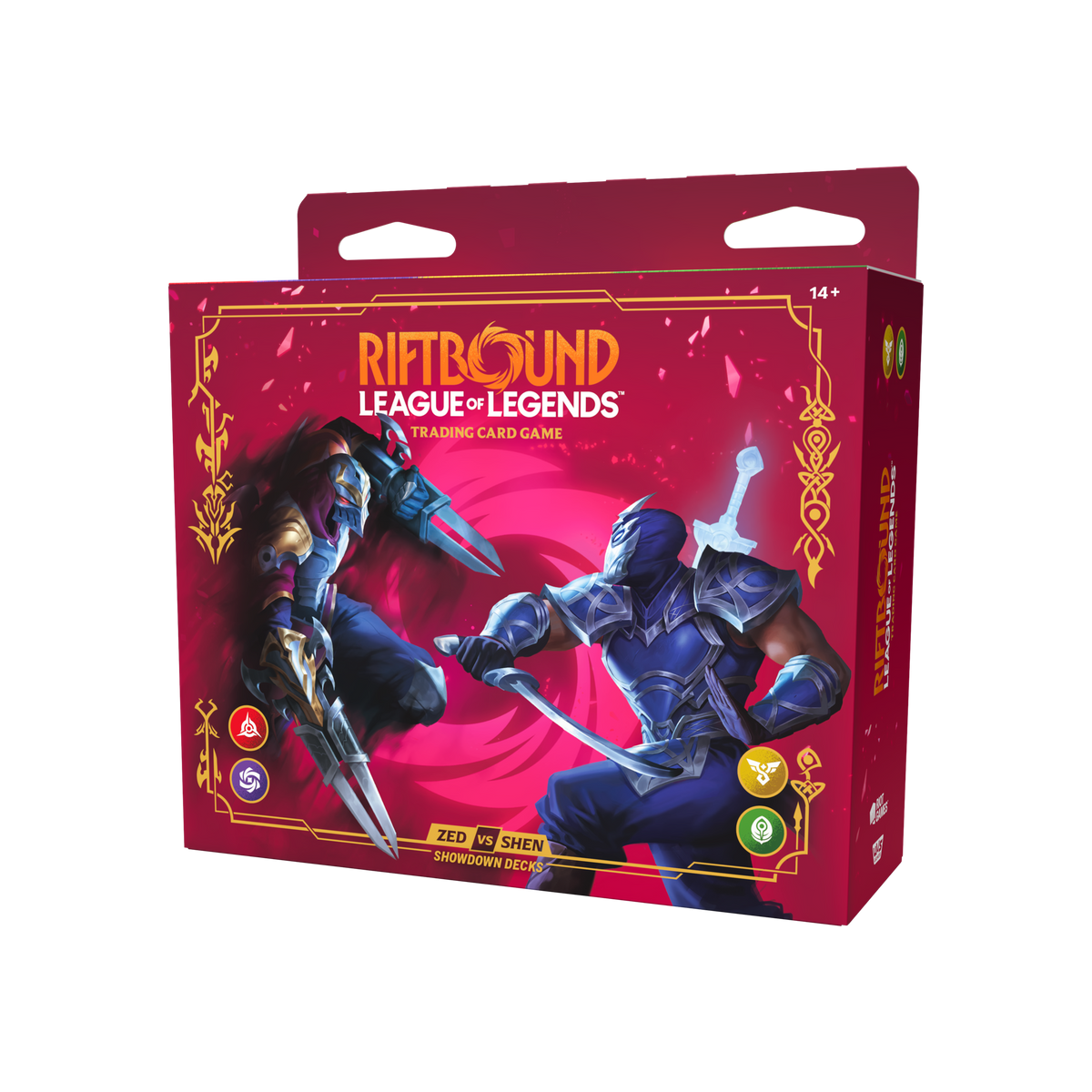 Coffret Showdown Zed contre Shen Riftbound Vendetta, emballage vu de face