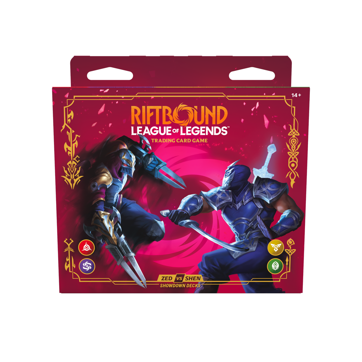 Coffret Showdown Zed contre Shen Riftbound Vendetta, emballage vu de face — vue 2