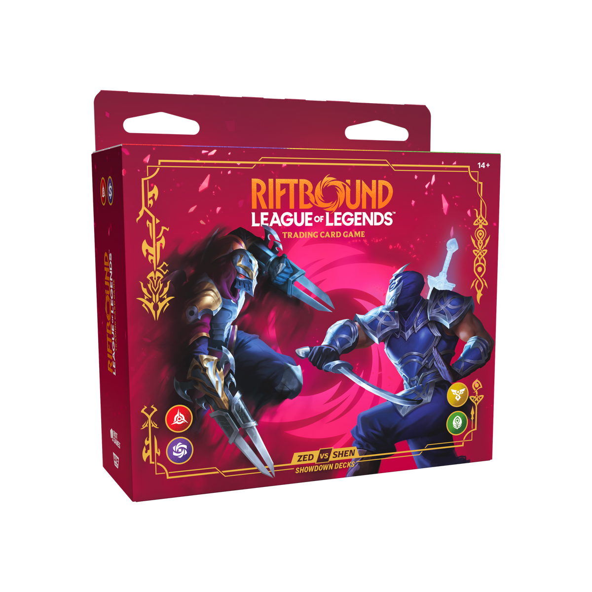Coffret Showdown Zed contre Shen Riftbound Vendetta, emballage vu de face — vue 3