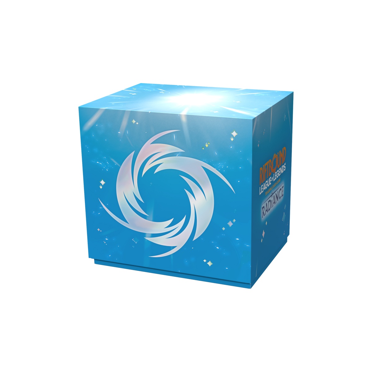 Coffret Riftbound Radiance Vault en anglais avec six boosters et boîte de rangement, vue de face — vue 4